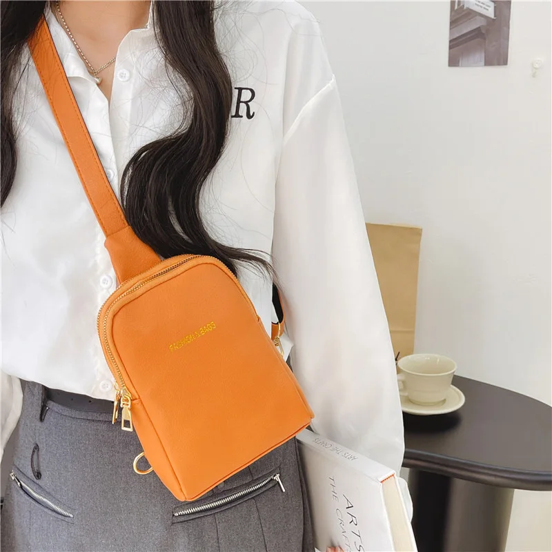 Fashion Sling PU Leather Shoulder Handbags Bags Chest Waist Pack for Travel Crossbody Messenger Bags for Women