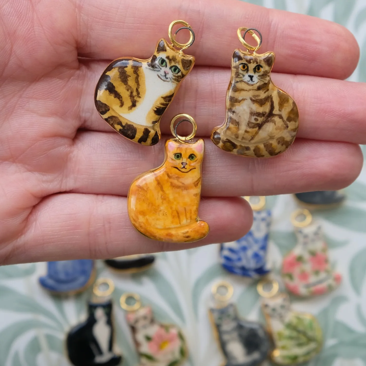 New Fashion Cartoon Small Animal Accessories DIY Necklace for Women Girls Painting Pet Cat Pendant Necklace DIY Accessory Gift