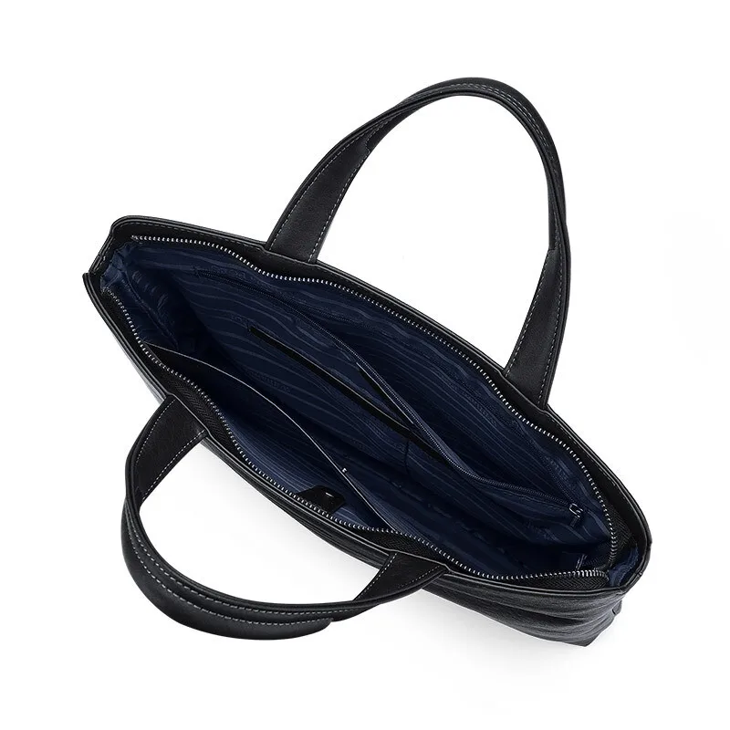 حقيبة أصلية حقيبة ساعي البريد للرجال من الجلد حقيبة يد كاجوال للأعمال حقيبة يد عصرية للرجال من جلد البقر للكمبيوتر المحمول حافظة قصيرة ذات علامة تجارية فاخرة