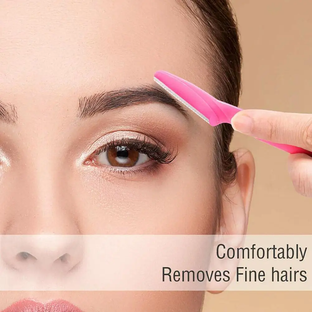 Eyebrow Trimmer Razor Set for Women - Sharp Safe Shaver Blade, Eye Brow Shaper & Facial Hair Remover, Gentle Face Razor for Prec