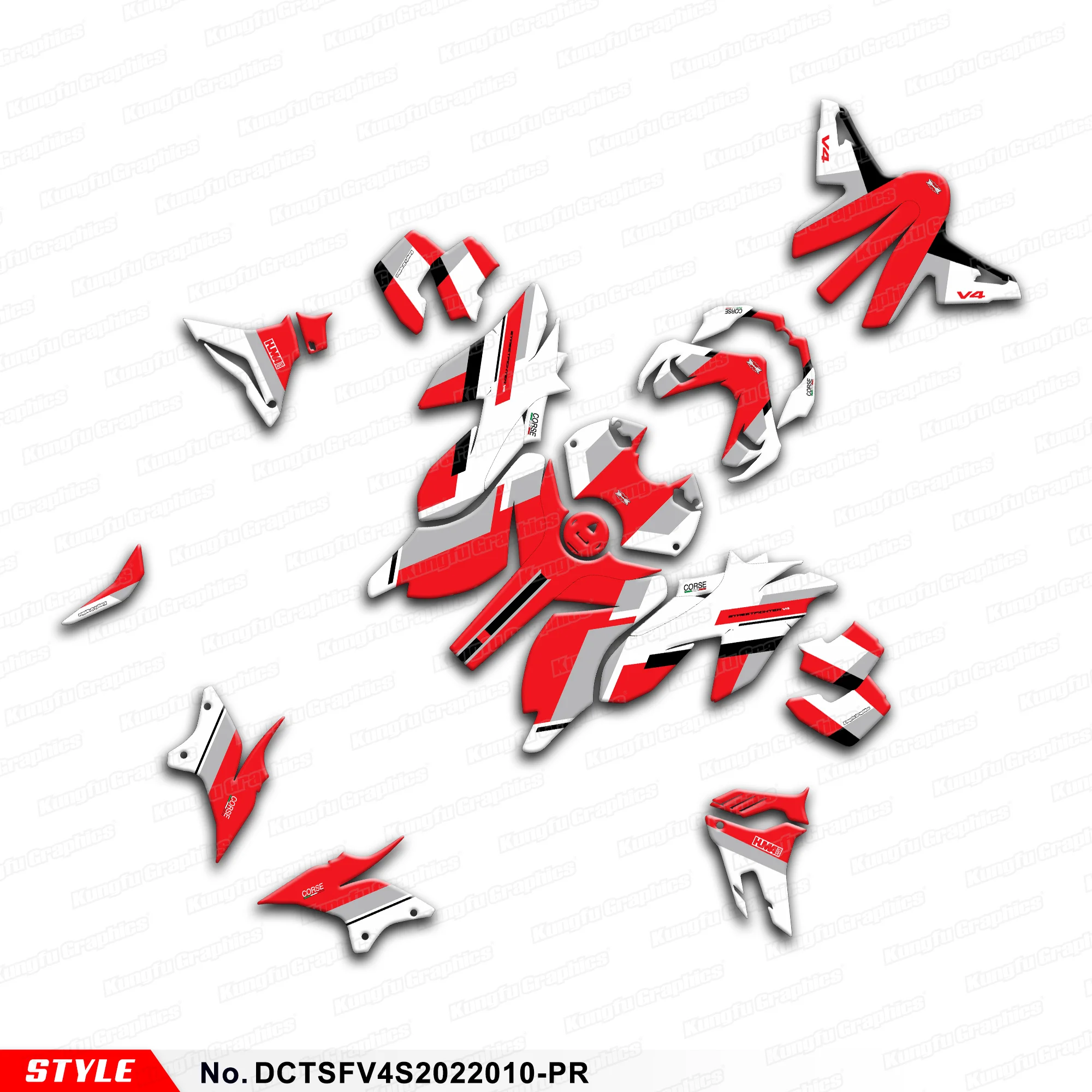 

Набор ламинированных наклеек JY RACING для DUCATI Streetfighter V4 V4S 2020 2021 2022, графический комплект, виниловая пленка, комплект для восстановления