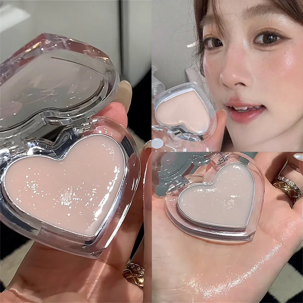 Highlighter cream for face brightening and contouring blusher highlighter stick for natural watery skin lip jelly plate cosmetic