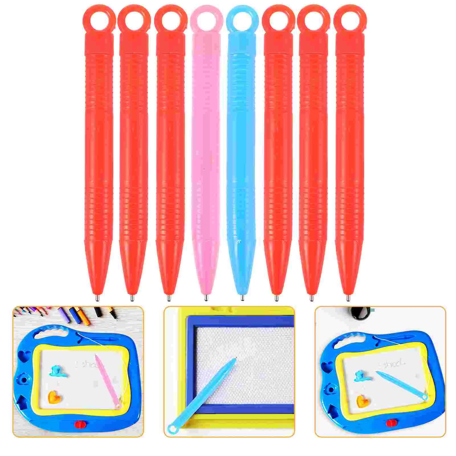 8 Pcs Kids Writing Pen Magnetic Drawing Board Pens Earth Tones for Paint Brushes