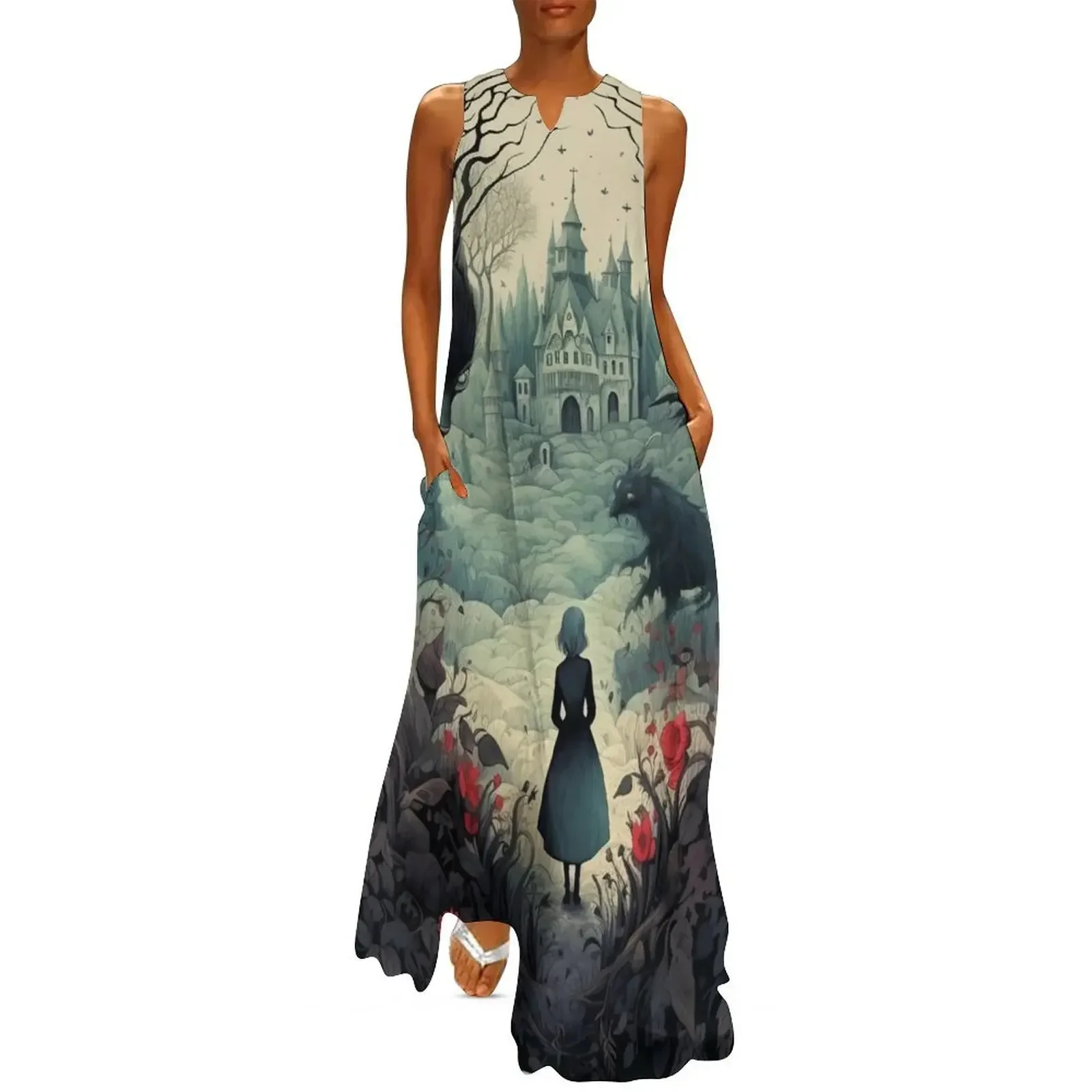 

Brothers Grimm Deviant Dark Fairy Tale Worlds Long Dress prom clothes women's fashion dresses Dress