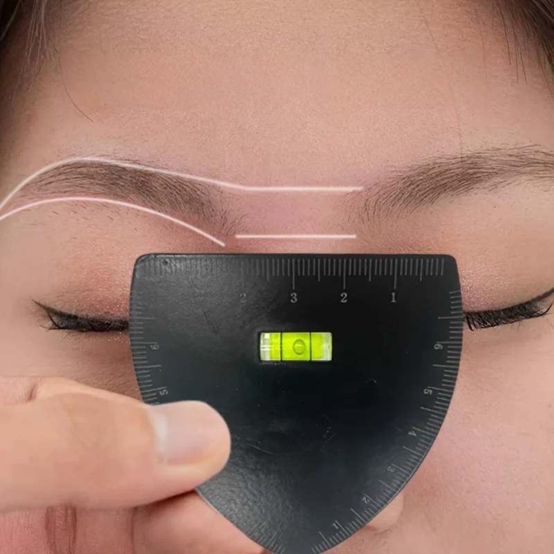 1PC Eyebrow Stencil Kit - Multi-Style Templates with 3-Point Measuring Ruler, Precise Shaping Tool for Microblading & Makeup