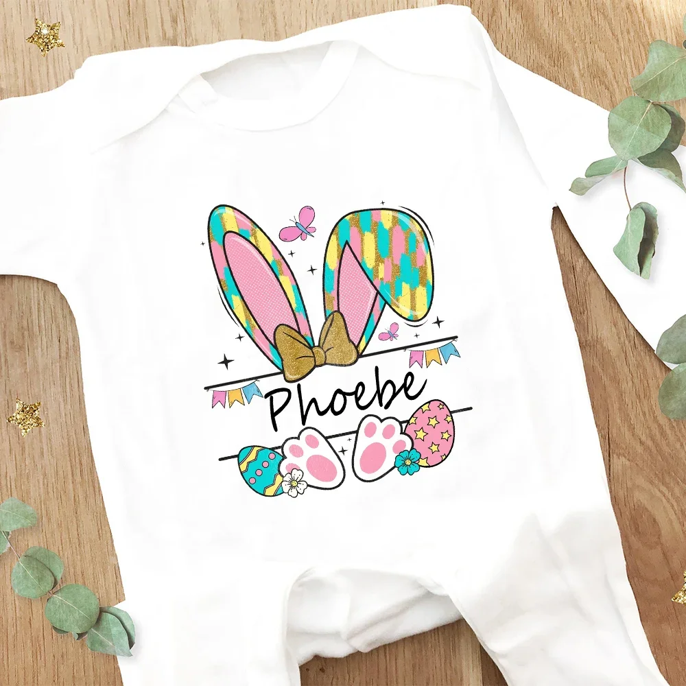 

Персонализированный комбинезон Babygrow My First Пасха для мальчиков и девочек, новый подарок для ребенка, первый пасхальный комбинезон для малышей, наряд