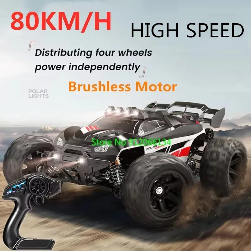 Brushless 4WD High Speed Remote Control Truck 1:14 80KM/H Waterproof Off Road Drift Racing Independent Suspension Rc Car Truck