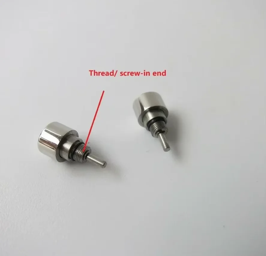 100PCS/lot Stainless Steel Watch Pusher Screw-in Type Chronograph Push Button 4.0MM 4.5MM 5.0MM Steel Color W6616