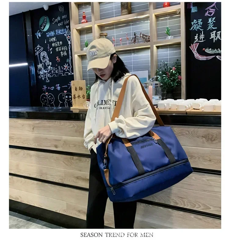 

Fashion Travel Bags For Women Large Capacity Men's Sports bag Waterproof Weekend Female Messenger Bag Dry And Wet