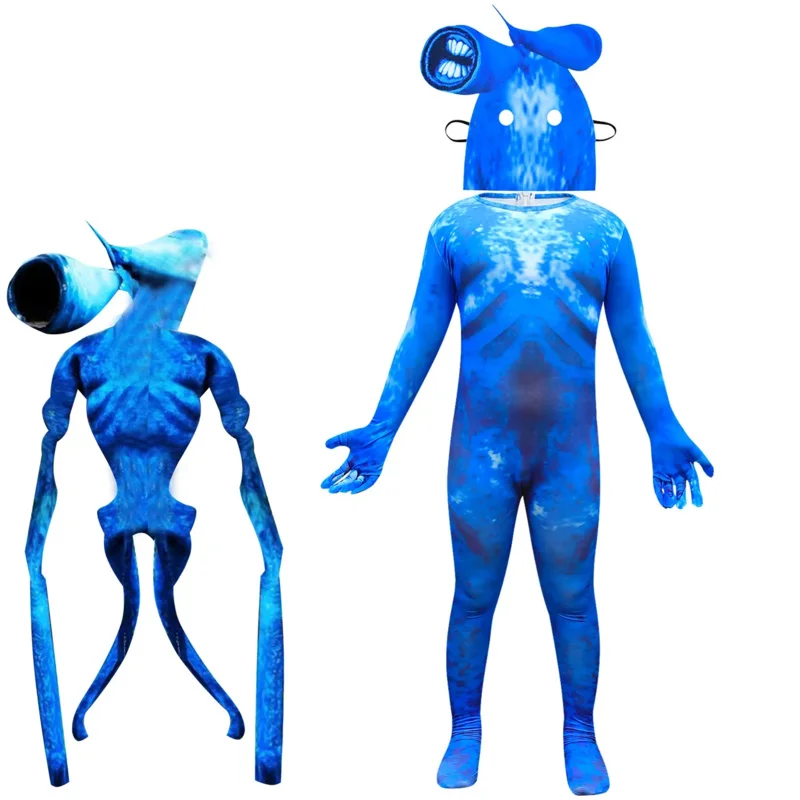 Disfraces de Halloween con cabeza de sirena para niños y niñas, monos de Cosplay de Anime con tocado, ropa divertida para fiesta, mono de Carnaval, 2021