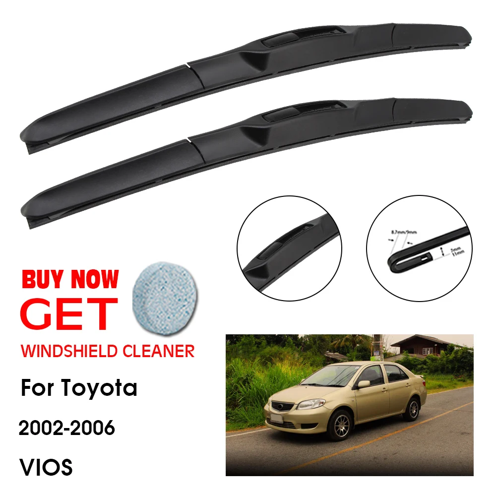 

Car Wiper Blade For Toyota VIOS 21"+14" 2002-2006 Front Window Washer Windscreen Windshield Wipers Blades Accessories