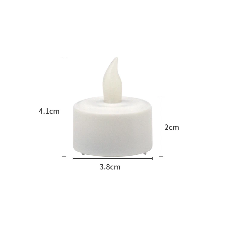 2PCS Wholesale LED Tealight Candles Yellow Flameless Battery Powered Candle Tea Lights For Christmas Home Wedding Party