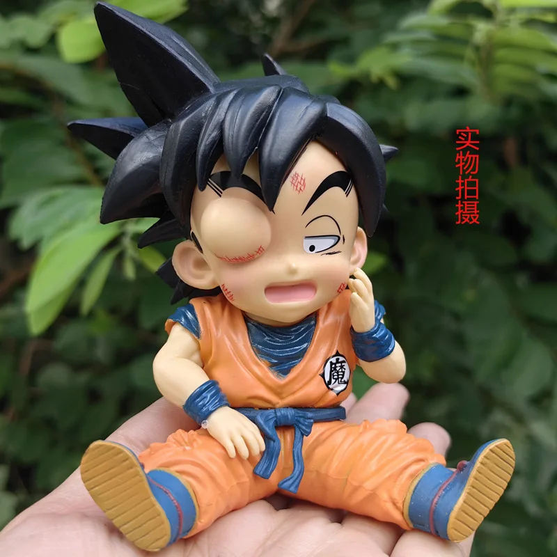 Anime Dragon Ball Q-version Sitting posture Son Gohan Action Figure PVC Model Statue Car ornaments doll Toy Desk Decor Gifts