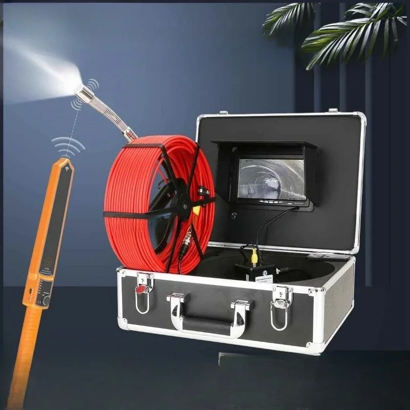 HD industrial pipeline endoscopic water pipe detection municipal blockage dredging detection instrument camera can turn