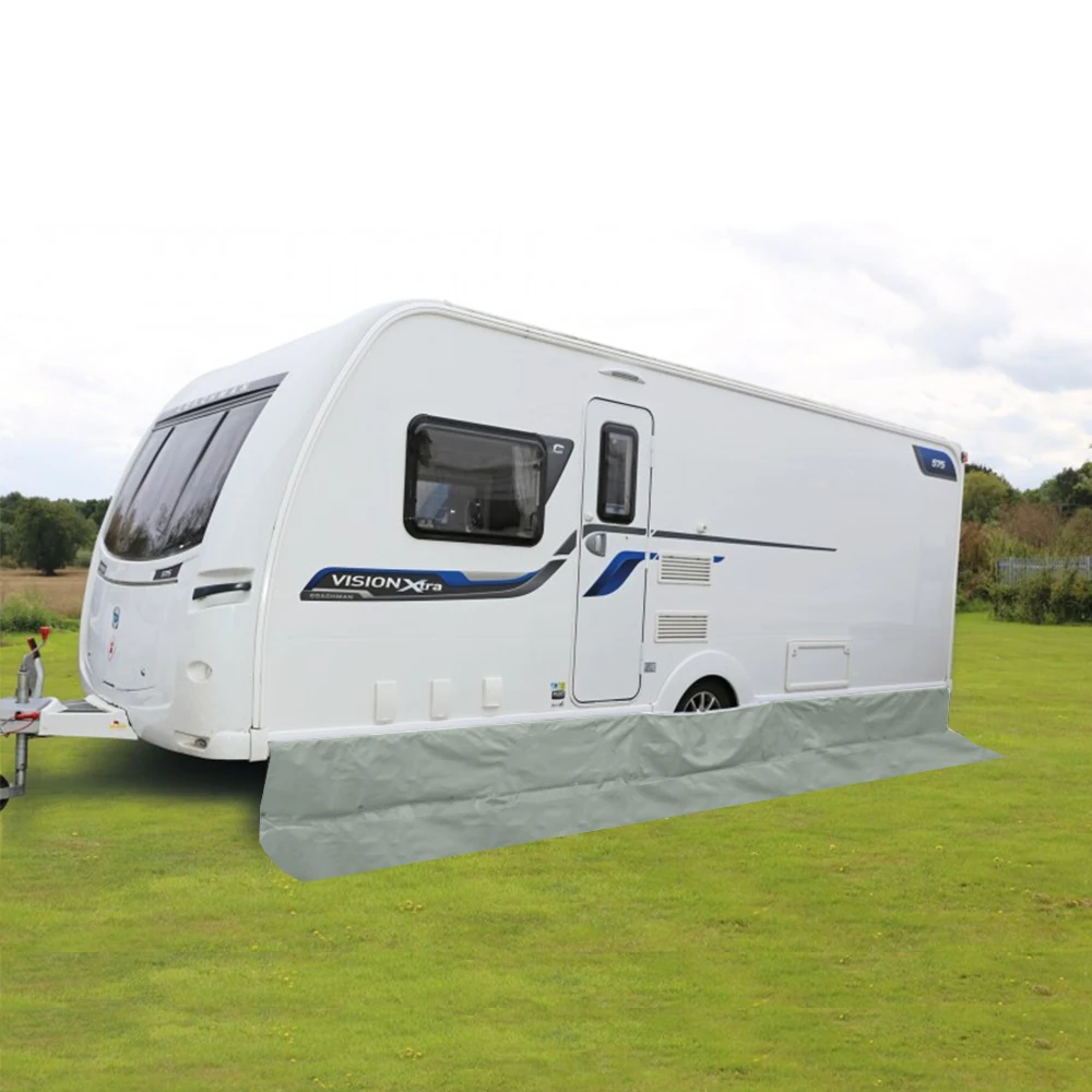 Per camper/camper campeggio esterno antivento accessorio antipolvere tenda da sole per camper gonna antivento