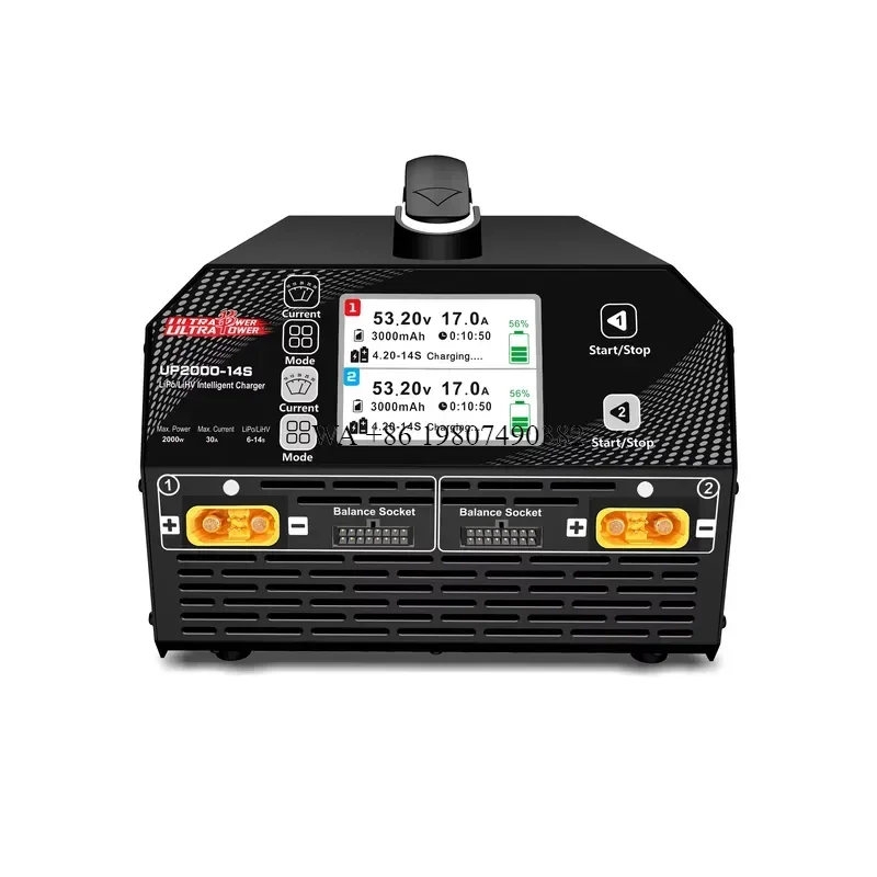 wmwmnu for UP2000-14S 2000W 30A Dual Channel Fast Balance Charger for UAV Battery High Power Manufacturing Factory Direct