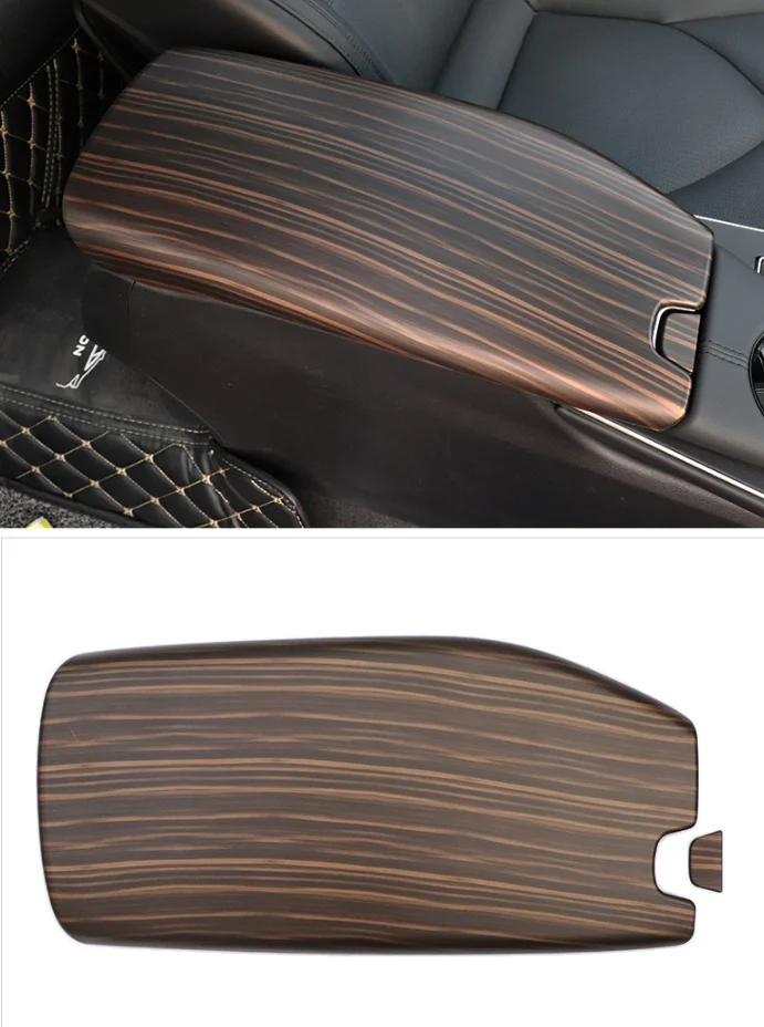 For Toyota Avalon 2019 2020 2021 ABS Peach Wood Car Armrest Box Panel Cover Trim Center Console Decoration Stickers Accessories