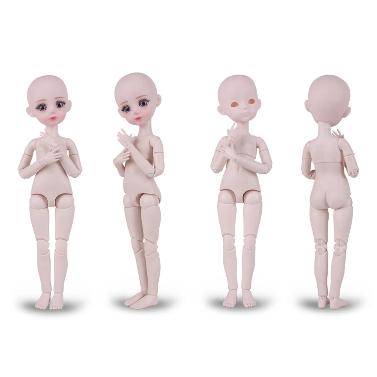 30cm Girl Fashion Doll 1/6 Babi Doll White Skin 22 Joints With Make-up Head+Body Accessories Removable Body Action Figure Toy