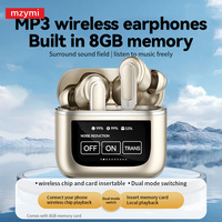 Mzymi V8 Pro Wireless Headset Bluetooth5.3 In Ear Earbuds LED Touch Screen Headphone Waterproof Gaming Earphone For Android IOS