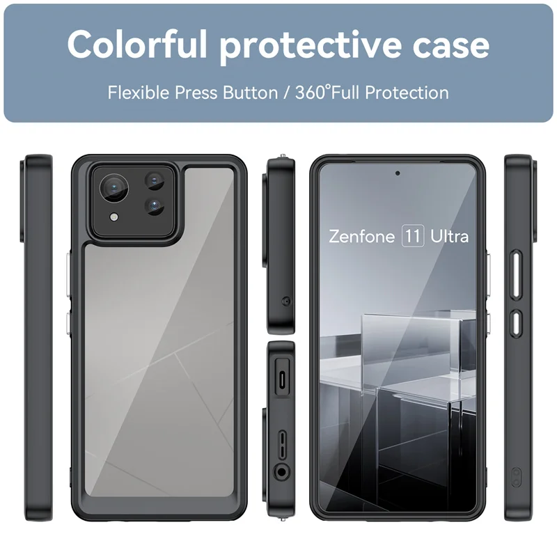 Transparent Colorful TPU Case for Asus Zenfone 11 Ultra Zenfone 10 9 Protective Cover Clear Fundas Coque Capa