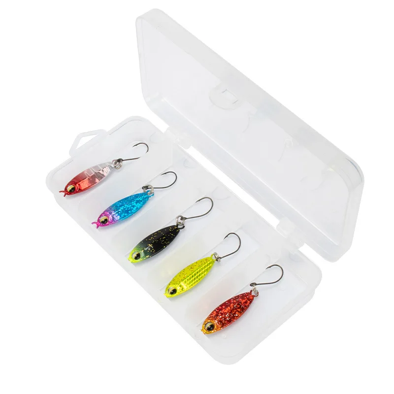 

NEW 3g 5g Jigging Lures Metal Spoon Jig Fish Spinnerbait Swim Crankbait Trout Fishing Lure Set Pesca Artificiali Whopper Plopper