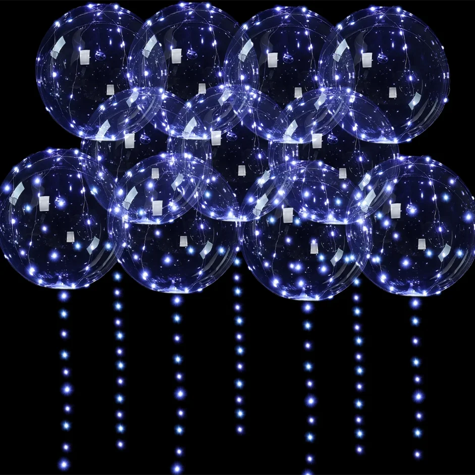 10 Stück/Set LED Transparente Leuchtballons (ohne interne Stromversorgung) für Jubiläum, Hochzeit, Geburtstag, Partydekoration – Detail 5
