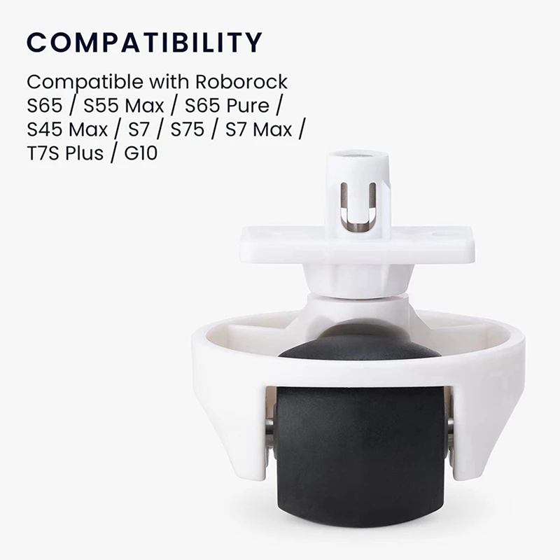 Rueda delantera de repuesto 3X para Xiaomi Roborock S6 y S7 Series S65 S55 Max S65 Pure S45 Max S7 S75 S7 Max T7S Plus G10