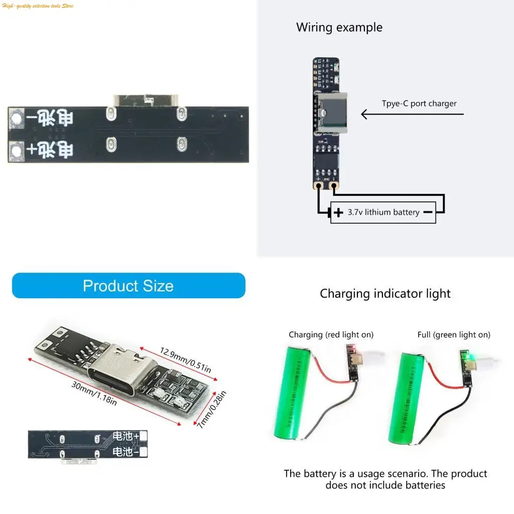 

203F Lithium Battery Charging Lithium Battery 3.7V Batteries Charging Module 18650