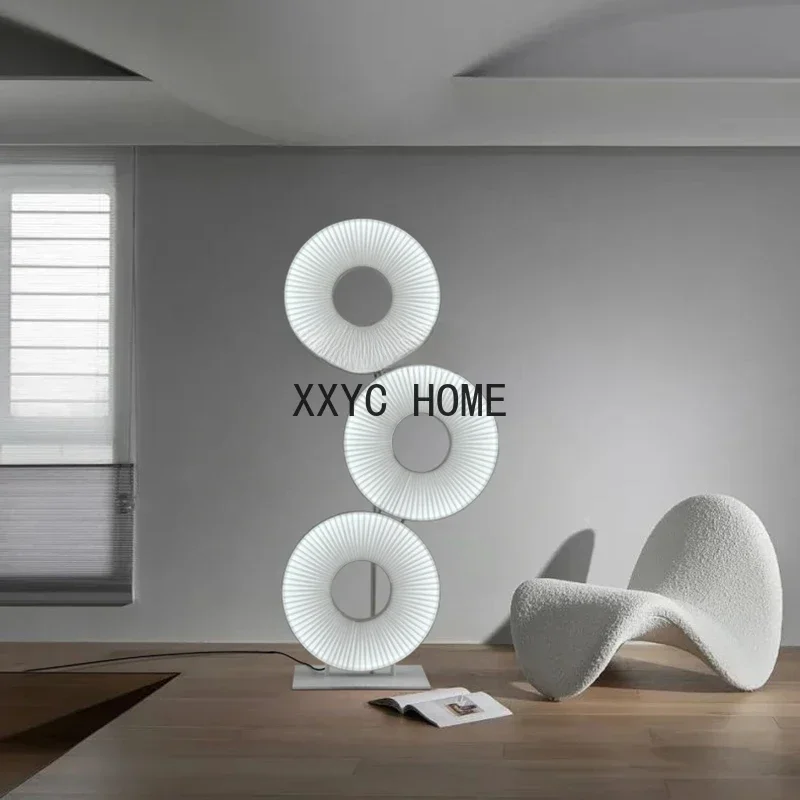 Soggiorno Divano Bordo Atmosfera Lampada da terra Nordic Homestay Camera da letto Zen Schermo in tessuto