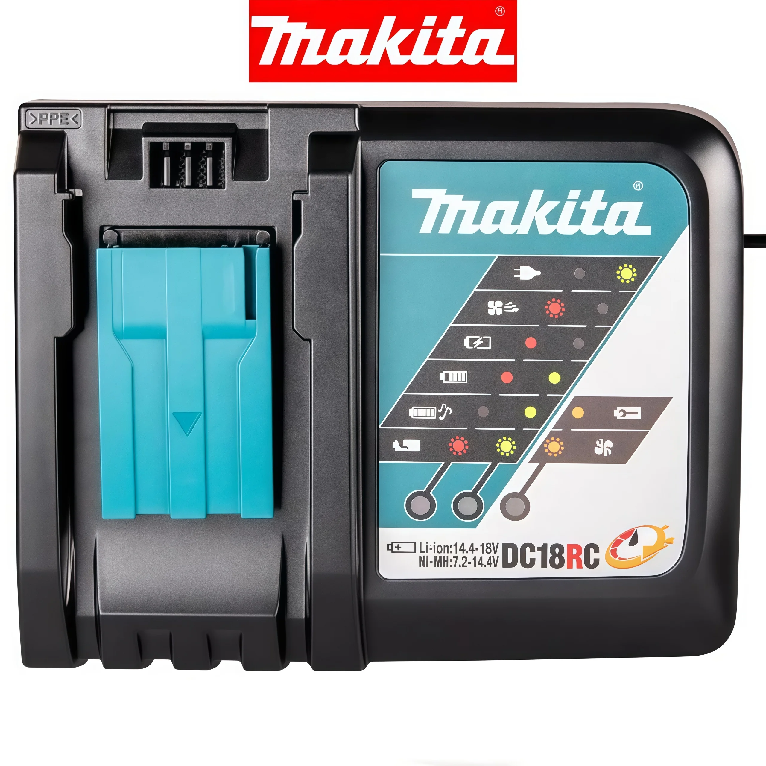 Originele Makita 18V 6.0Ah Li-ion batterij + DC18RC snelladerkit, compatibel met 180+ LXT elektrische gereedschappen, gratis verzending