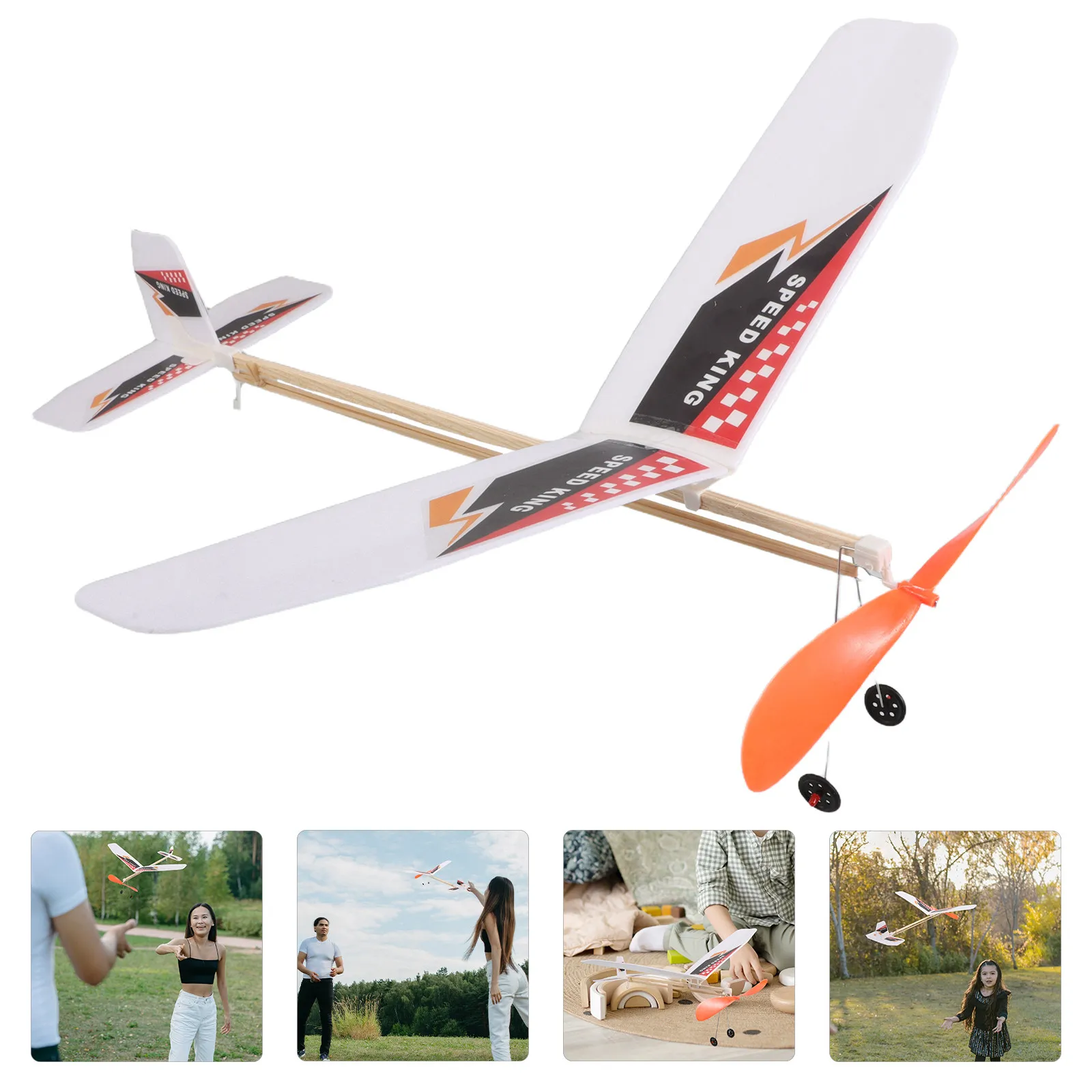 

DIY Foam Airplane Kit Rubber Band Powered Single-Wing Glider Lightweight Hand Launch Easy Build Educational Outdoor Fun