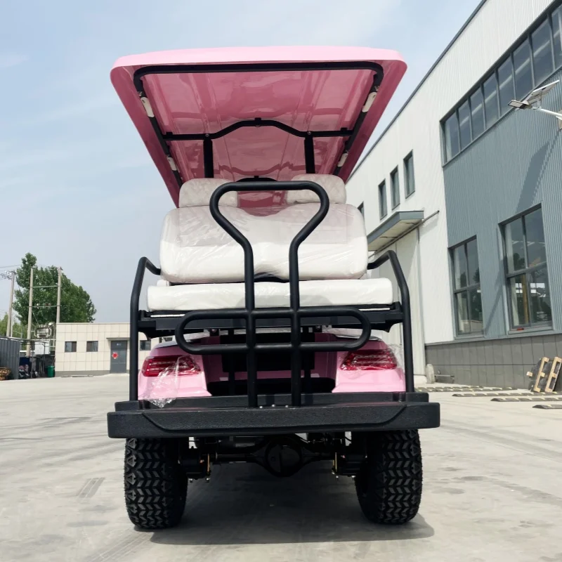 

6 Passenger Golf Cart 72V Lithium Pack Electric Golf Cart Bumper Front Basket Foot Pedal Seats With Armrests Gear Adjustment