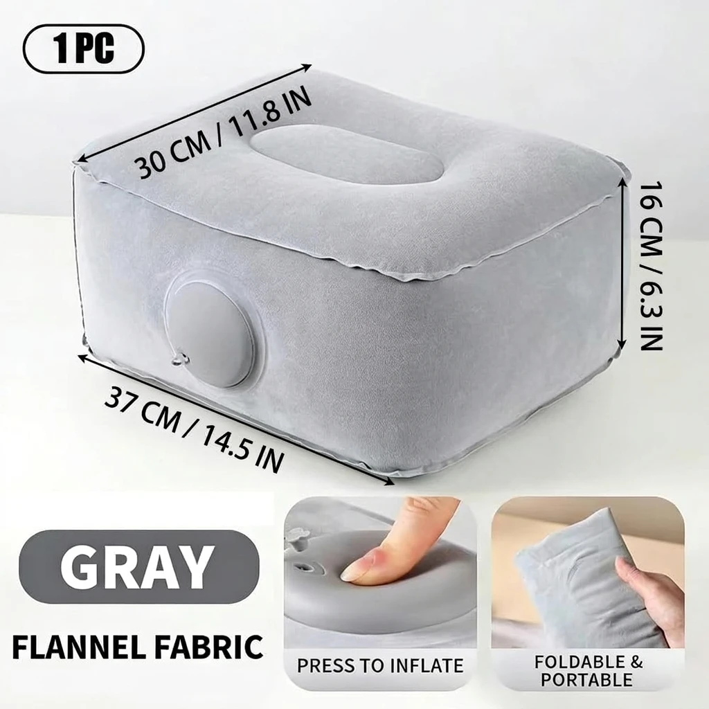 Inflatable Footrest Pillow PVC Foot Rest Air Pillow Cushion for Travel Office Home Leg Up Relaxing Feet Tools Under Desk