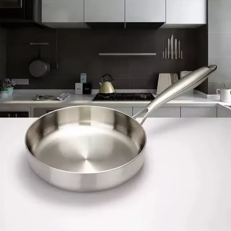 

316 Stainless Steel Pan Set - Wok Non-Stick Pan Fried Meat Pot Coating-Free for Kitchen Utensils for Gas Stove Induction Cooktop