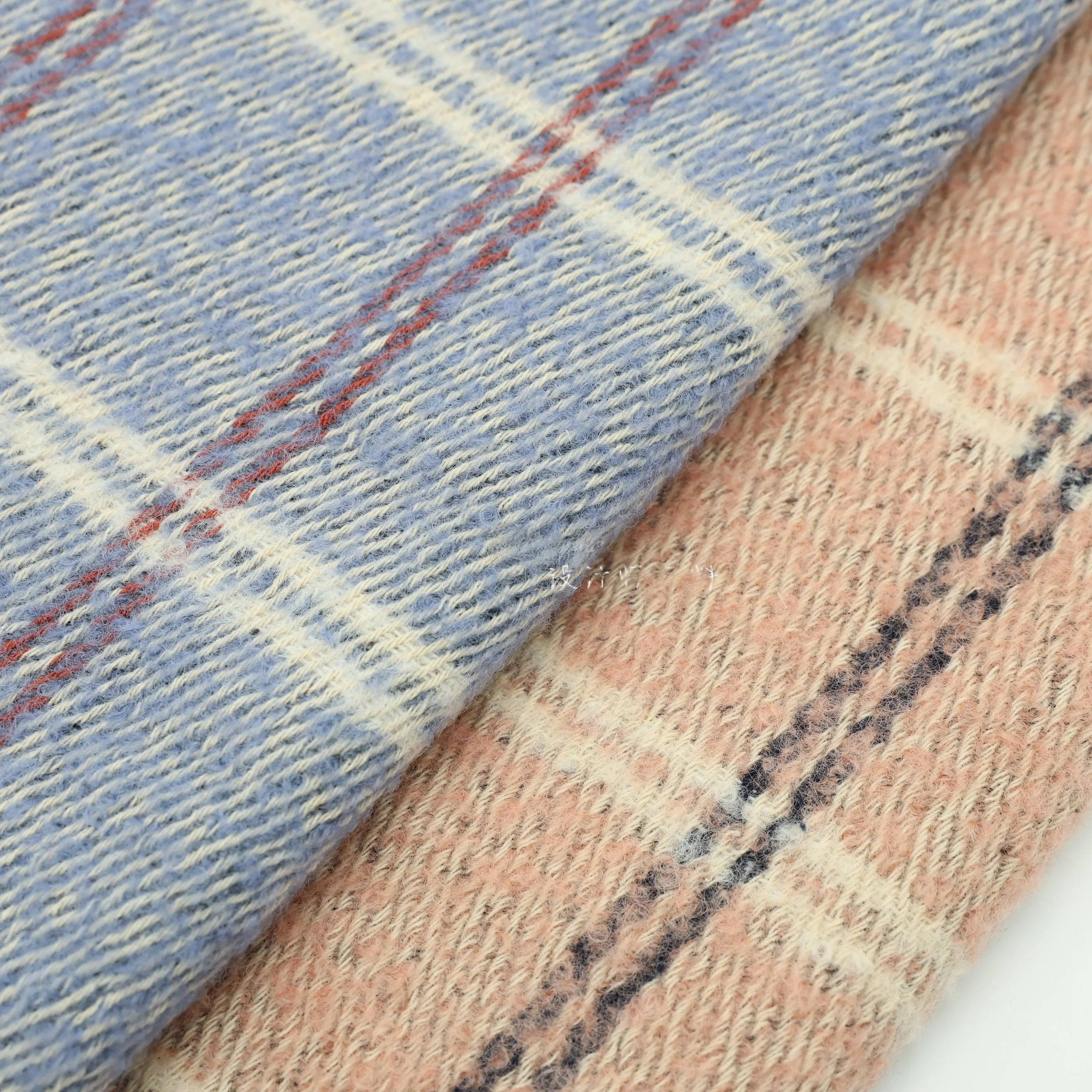 

Высококачественная шерстяная ткань в сине-красную клетку с 3D-узором в мелкий круг, для пошива одежды, рукоделия и домашнего декора