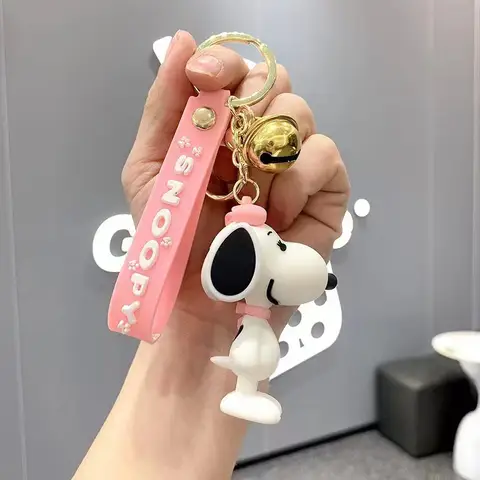 스누피 귀여운 인형 키체인, 실리콘 자동차 커플 키 펜던트 가방, 작은 펜던트, 크리에이티브 키체인 Best5