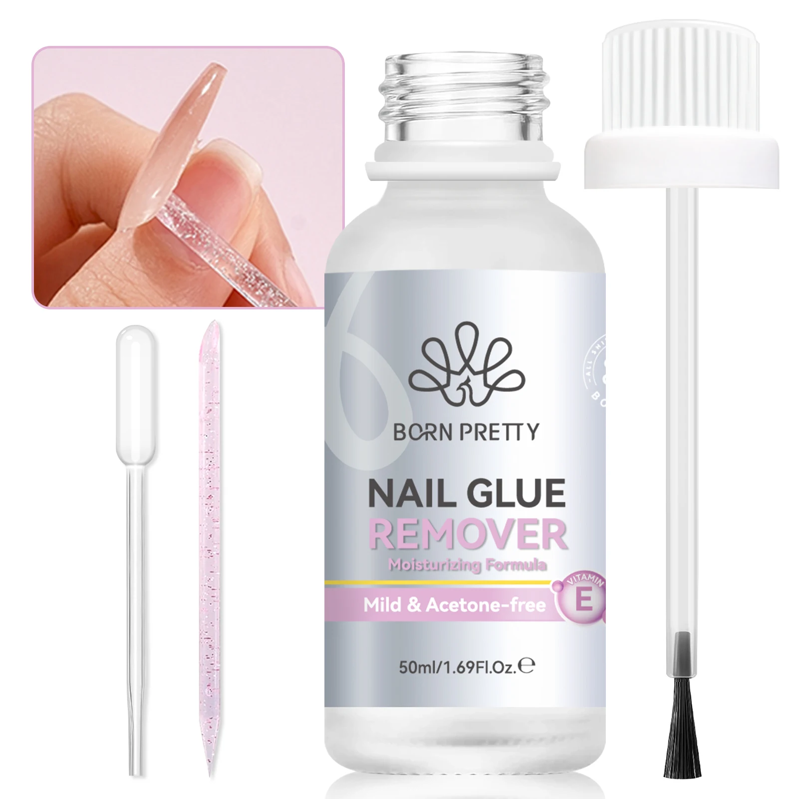 BORN PRETTY 50ml removedor de Gel para uñas líquido para uñas fácil suavizar quitar uñas postizas adhesivo sólido herramientas para quitar Gel de uñas a presión