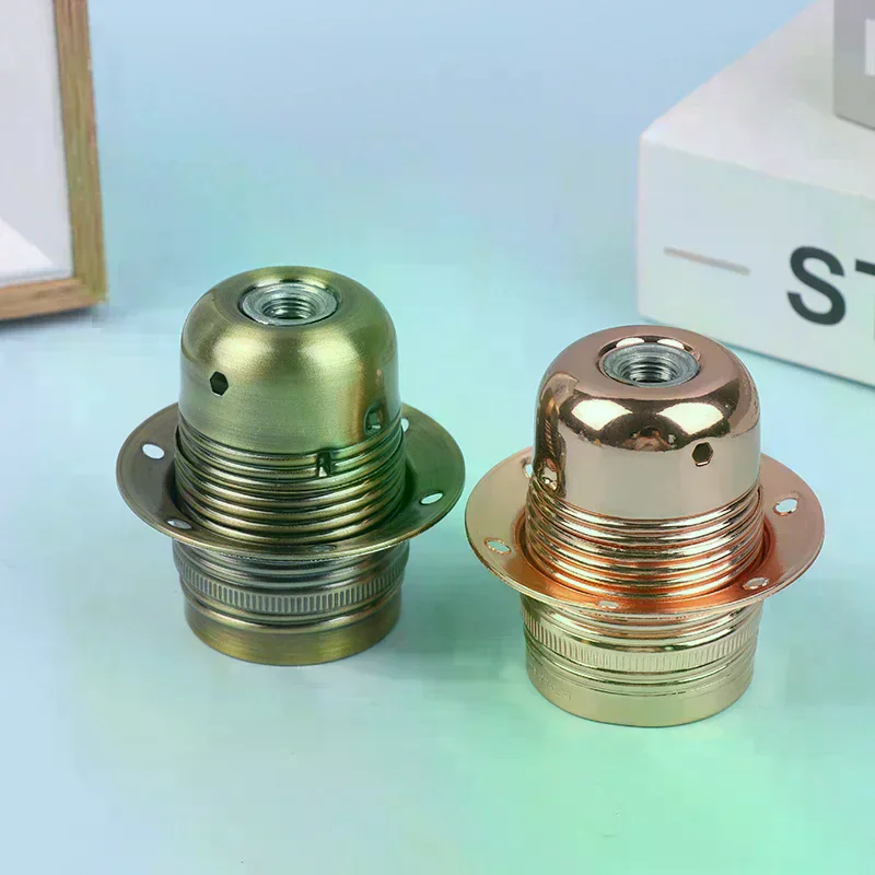 Metal Lamp Holder E27 Polished Vintage Lamp Socket DIY Light Lamp Base Retro Screw Adapter Lampholder For Lighting Fixture