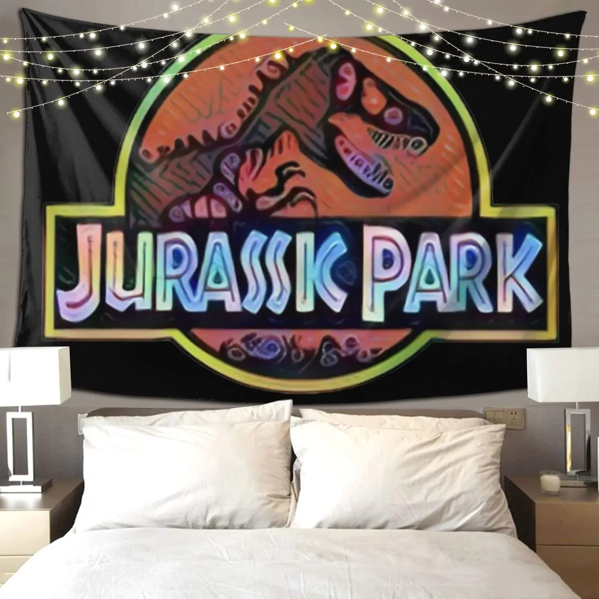 

Гобелен «Парк Юрского периода», забавный настенный гобелен, эстетическое украшение для дома, гобелены для гостиной, спальни, общежития