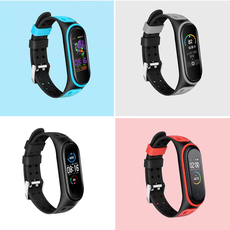 Sport Strap for Mi Band 7 6 5 Bracelet Belt Silicone Watchband Replacement Smartwatch Bracelet for Xiaomi Mi Band 3 4 5 6 Strap - view 5