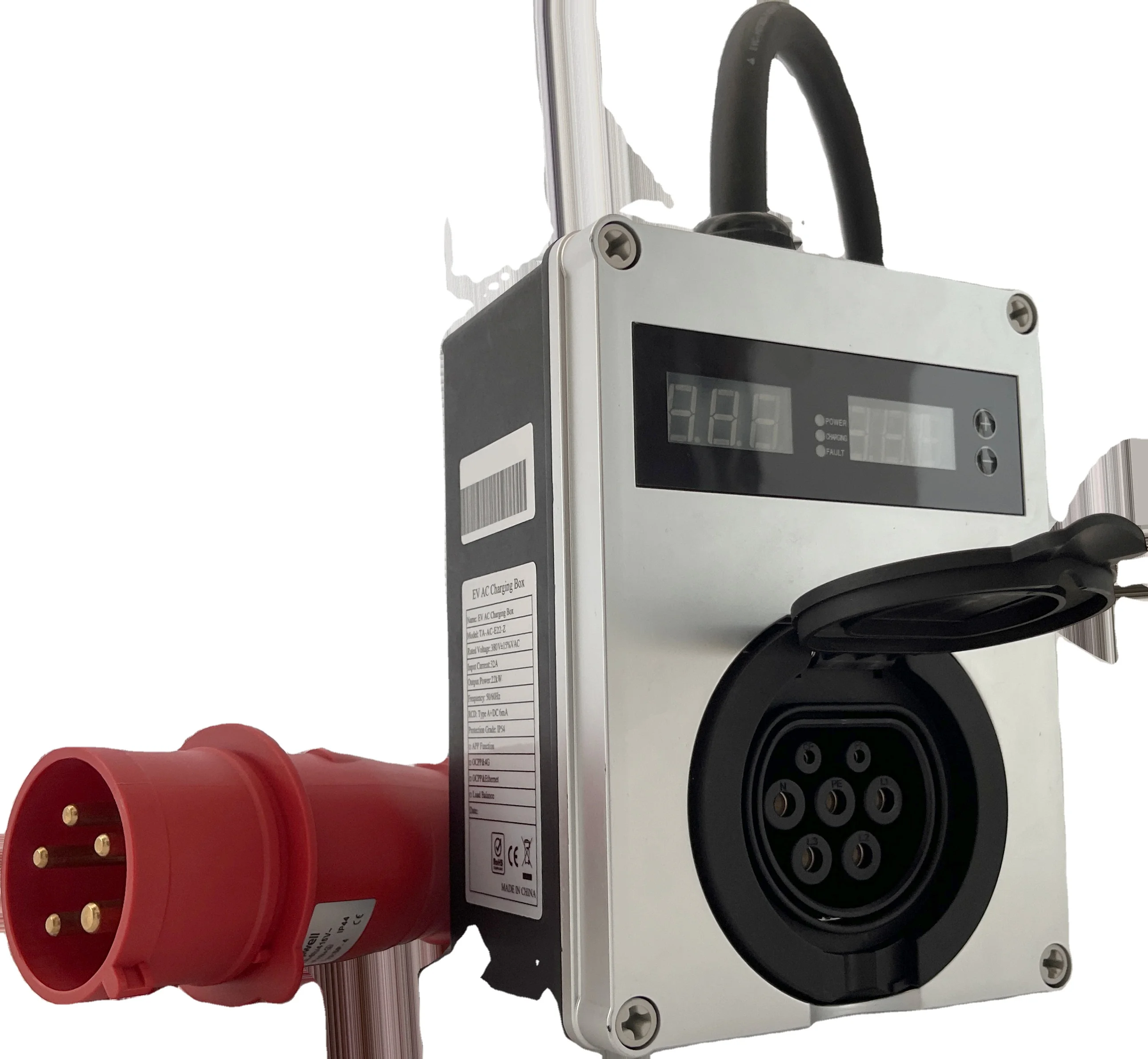 Ev Charger Type 2 22Kw 32A 3 Phase - Portable 7KW/11kW/22kW Electric EV Charger 16A/32A/3