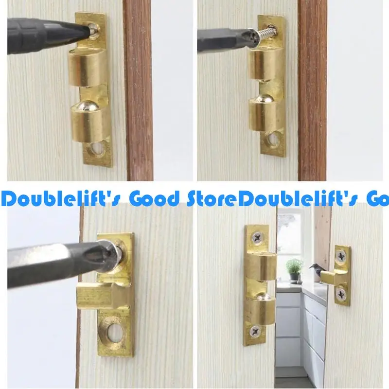 

R9UF Adjustable Double Ball Tension Roller Catch for Latch Furniture Door Tension for Latch Closet Hardware for Locking Cabin