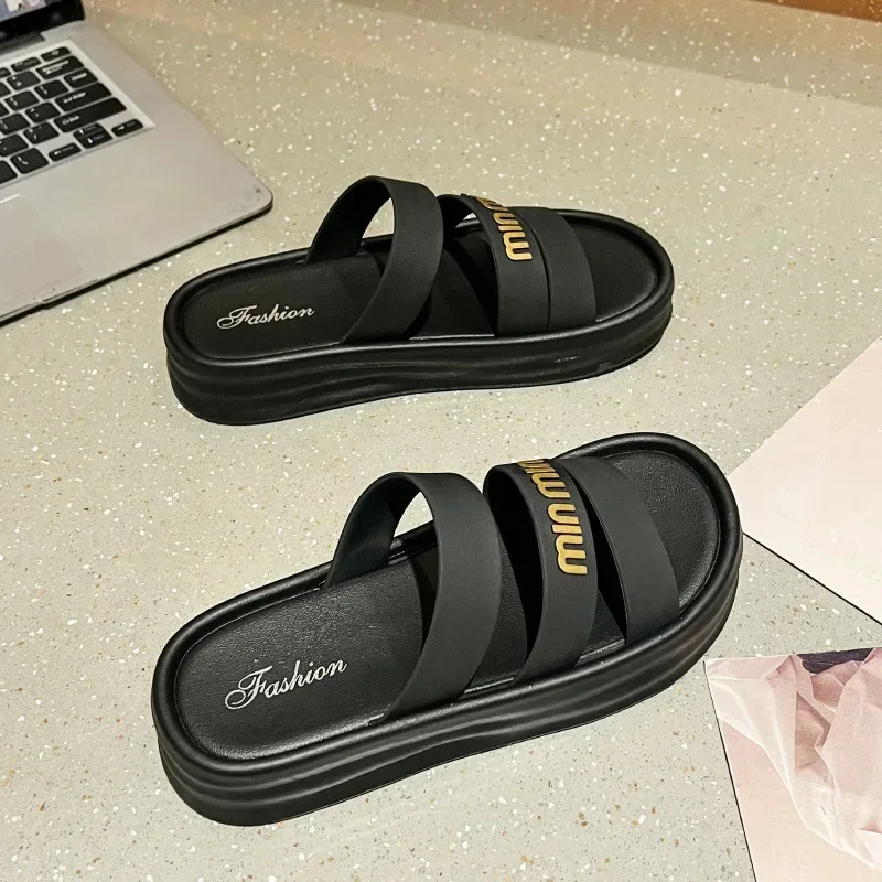 Summer Women Strap Sandals Platform Comfort Light Slides Woman Open Toe Beach Shoes Casual Height Increase Walking Slippers