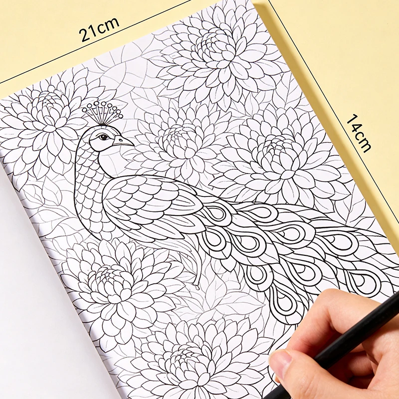 An Adult Meditation Healing Decompression Line Drawing Graffiti Book, Zen Mandala Coloring, Fine Line Drawing Coloring Book