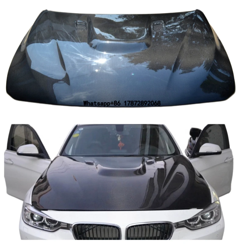 

Carbon Fiber Car Engine Cover Bonnet Auto Hood for 3-Series-6th F30 2011-2019 Aerodynamic Auto Body Kits