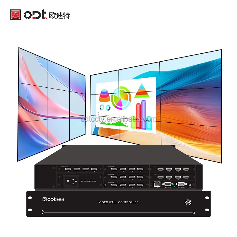 Multi-Screen Video Wall Controller 8-in 16-out HD-M-i Image Splicing Processor Monitoring Wall Conference Video Matrix Switcher