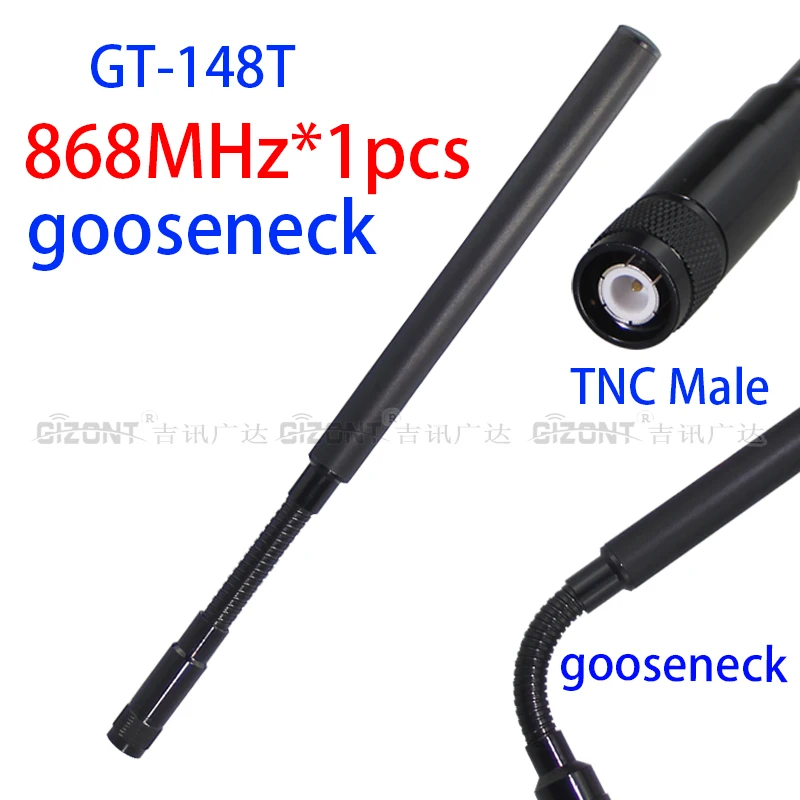 Antena táctica de cuello de ganso para soldado Individual, terminal de mano, radio de transporte, anticolisión, SMA, TNC, N, 868MHz, 915MHz