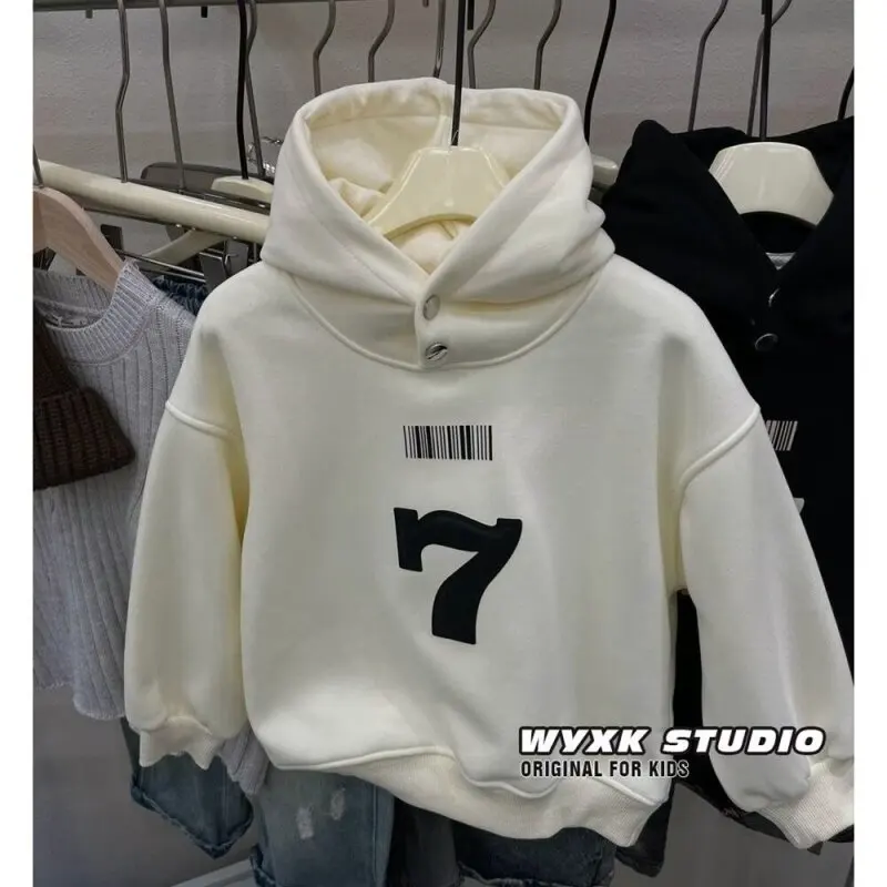 Children HoodiesKorean Fashion Pullover Sweatshirt Girls Boy Kids Casual Clothes Tops 2 3 4 5 6 7 8 T 2024 New