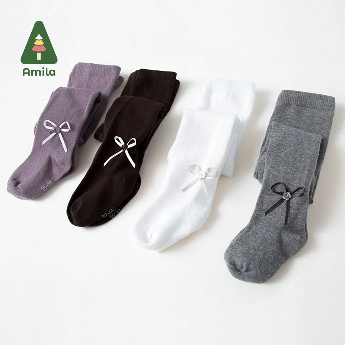 Amila Baby Girls Socks Pantyhose 2022 Autumn Winter Bottoming Sock Spring Infants and Kids Socks