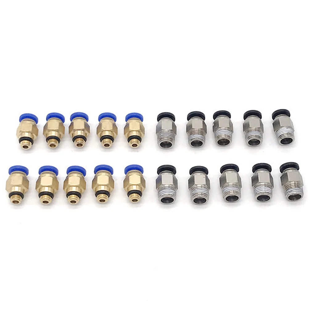 

6 pc Quick Coupling Ptfe Tube Set Pc4-M4-M10 Heat Resistant Quick Release Connector 3D Printer Accessories For Bowden